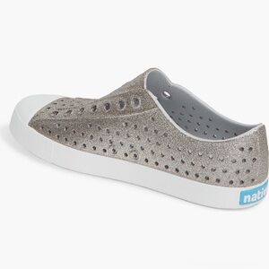 NIB. Native Shoes Women’s Jefferson Glitter Water Friendly Sneakers, Size 8